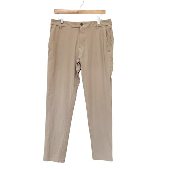 Lululemon Tan ABC Classic Fit 5 Pocket Warpstreme Pants Sz 32